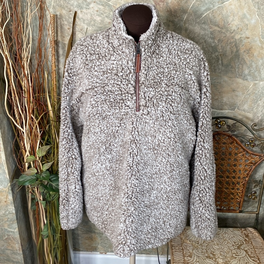 Paaza lined Sherpa three-quarter inch zip jacket sweater cardigan pull over